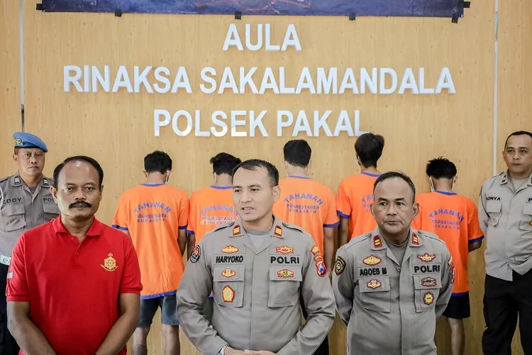 Polsek Pakal Amankan Enam Pelaku Aksi Tawuran Pencak Silat