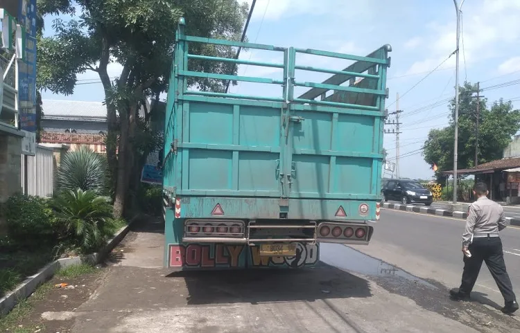 Diduga Sembrono, Sopir Truk Serempet Emak-emak di Jalur Pantura Grati