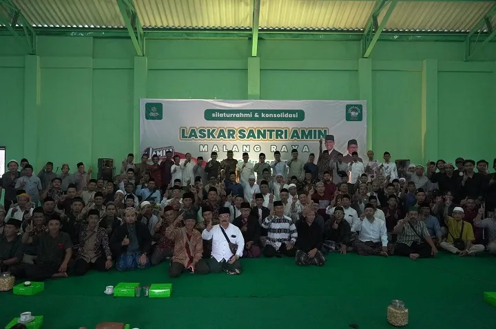 Laskar Santri Malang Satu Komando Pilih AMIN
