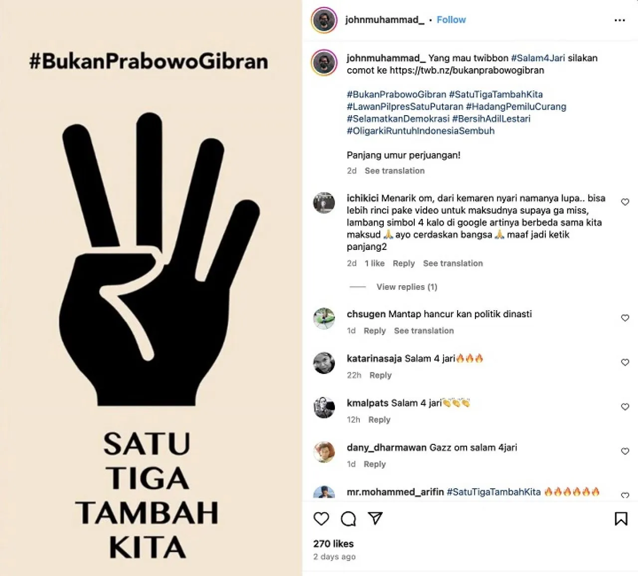 Salam 4 Jari, Sasar Pemilih "Galau"