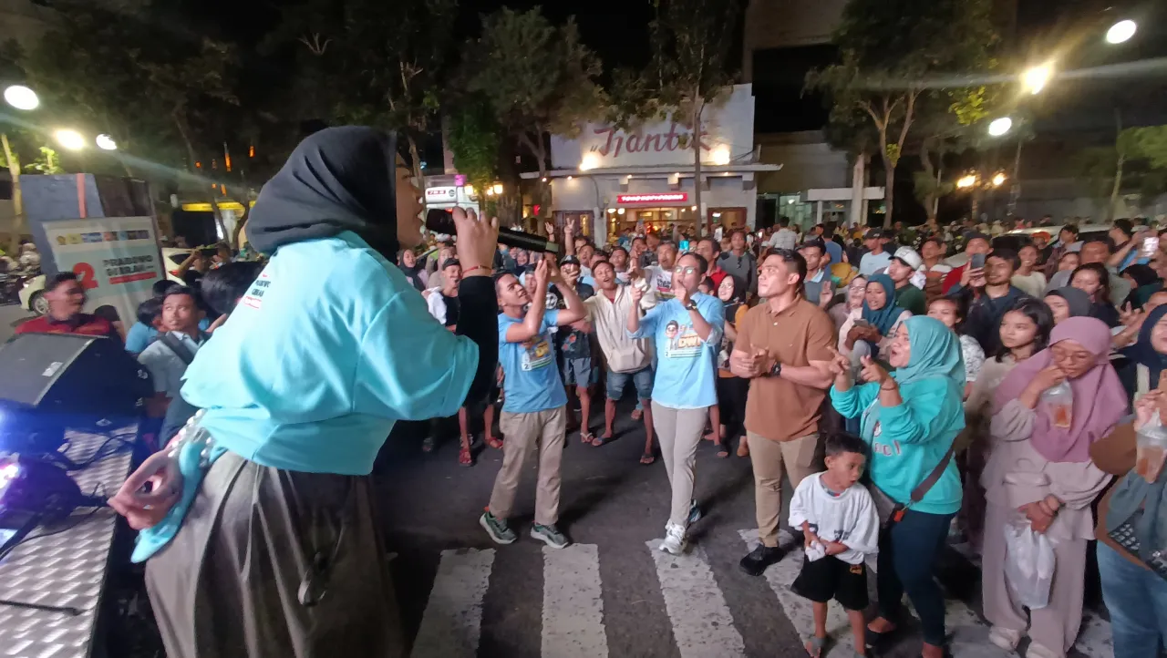 Kampanyekan Pemilu Riang Gembira, Cahyo Ajak Warga Surabaya Ikuti Joget Gemoy