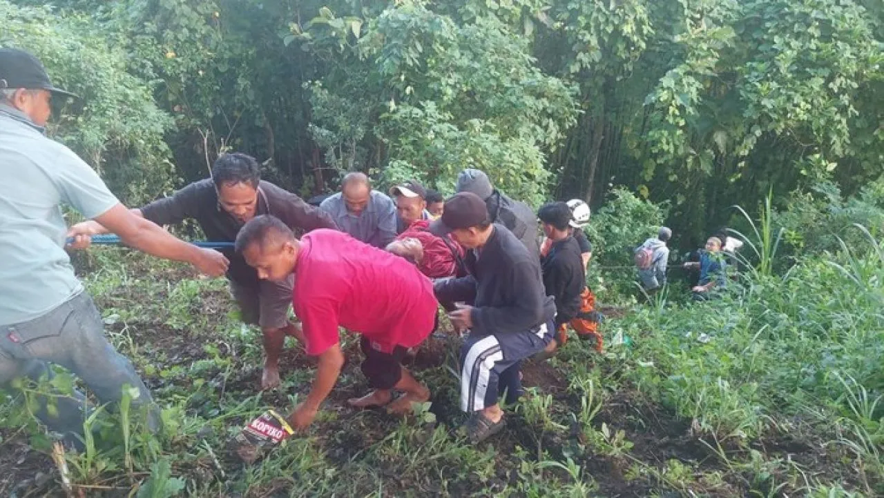 Pikap Masuk Jurang, 7 Orang Luka-luka
