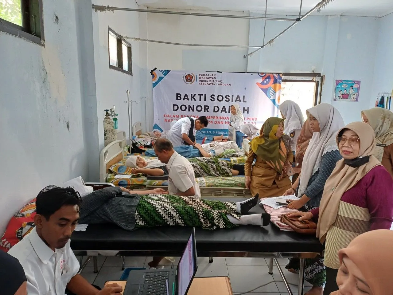 Jelang HPN, PWI Lamongan Gelar Aksi Donor Darah