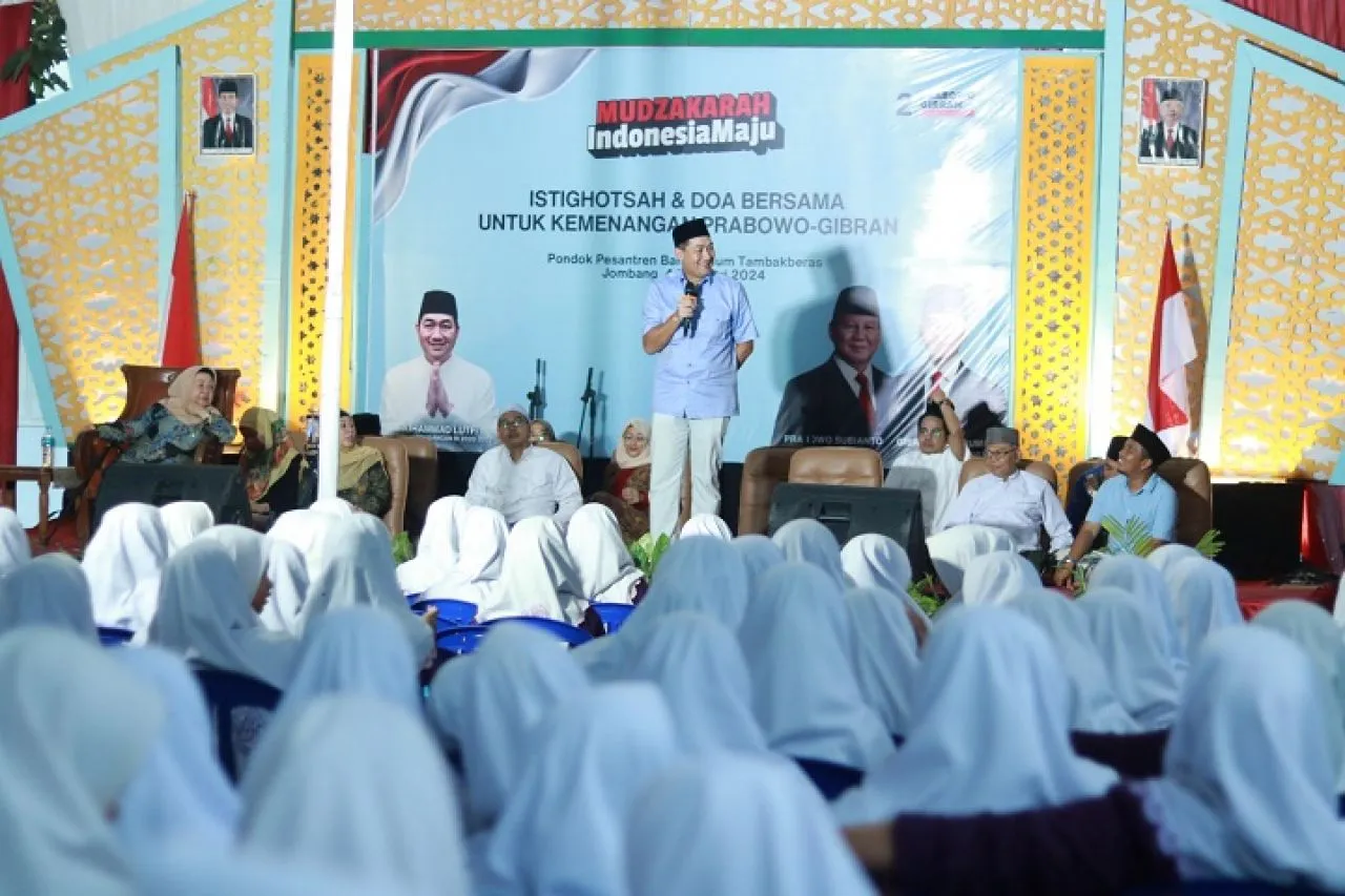 Jahit Suara Jatim, Mantan Mendag Yakinkan Ponpes Tambakberas Menangkan Prabowo-Gibran Sekali Putaran