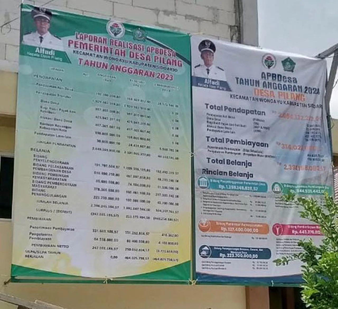 Wujudkan Transparansi Publik, Pemdes Pilang Pasang Baliho APBDes