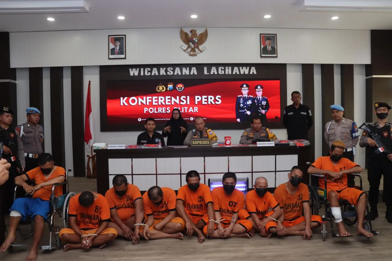 Polres Blitar Ungkap 3 Kasus Street Crime, dengan 9 Tersangka