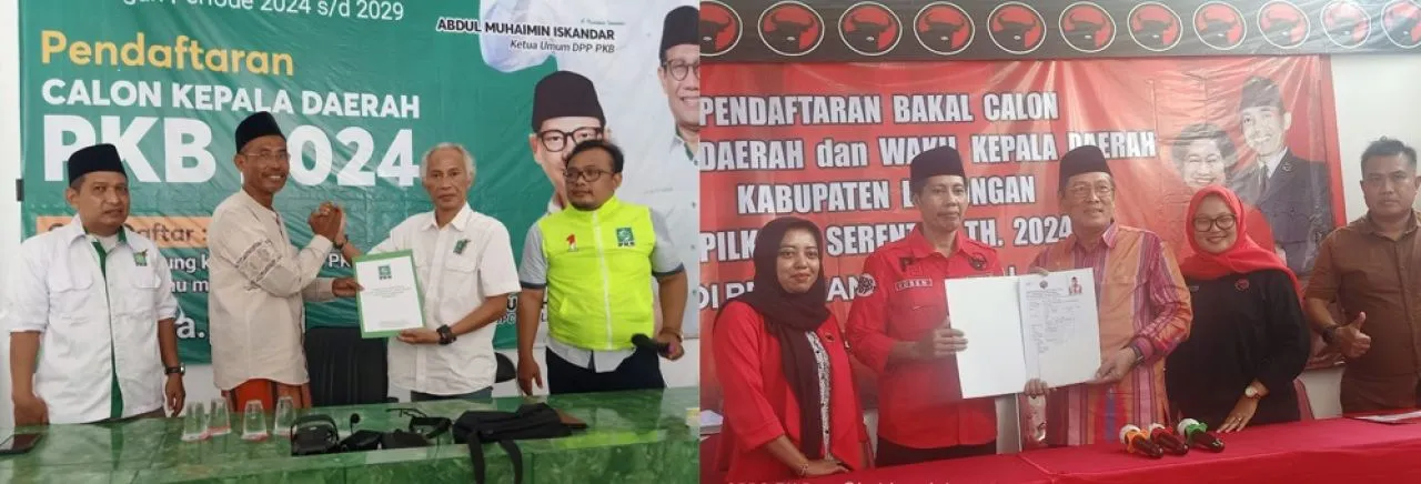 Sempat Bertegur Sapa, Abdul Rouf dan Robai ini Daftar Bacabup ke PDIP dan PKB