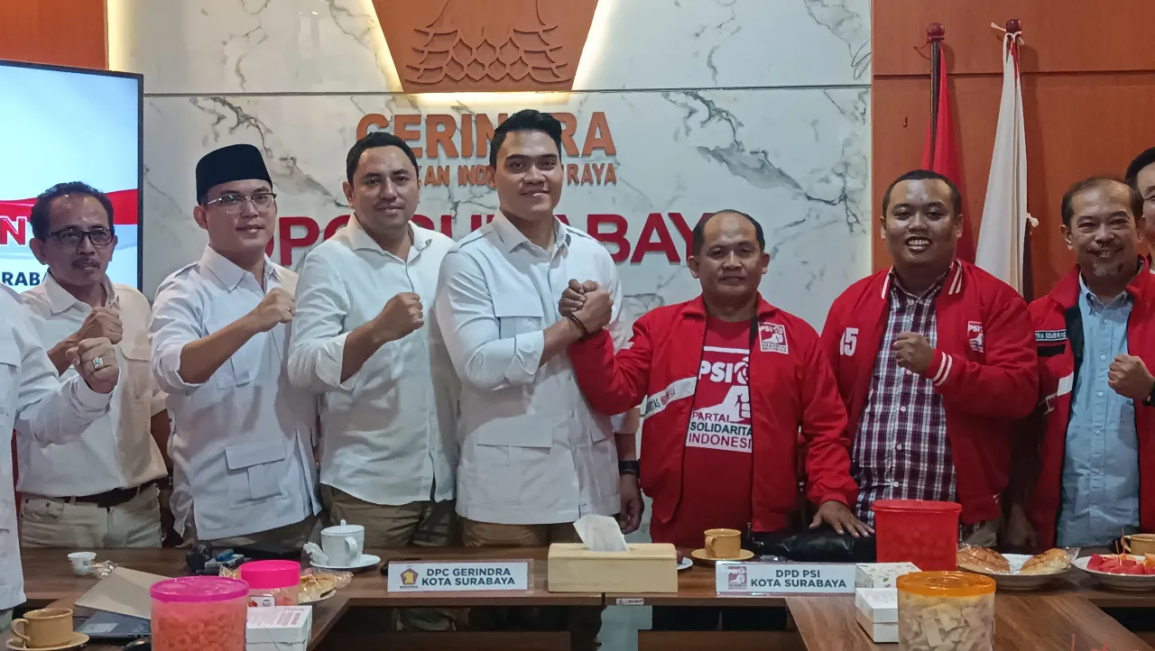 Satukan Semangat, Gerindra dan PSI Jemput Bola Pada Pilkada Surabaya