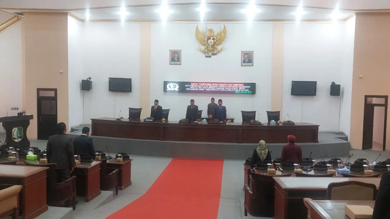 Gelar Rapat Paripurna Nota Penjelasan Bupati Terhadap Raperda Pertanggungjawaban APBD 2023