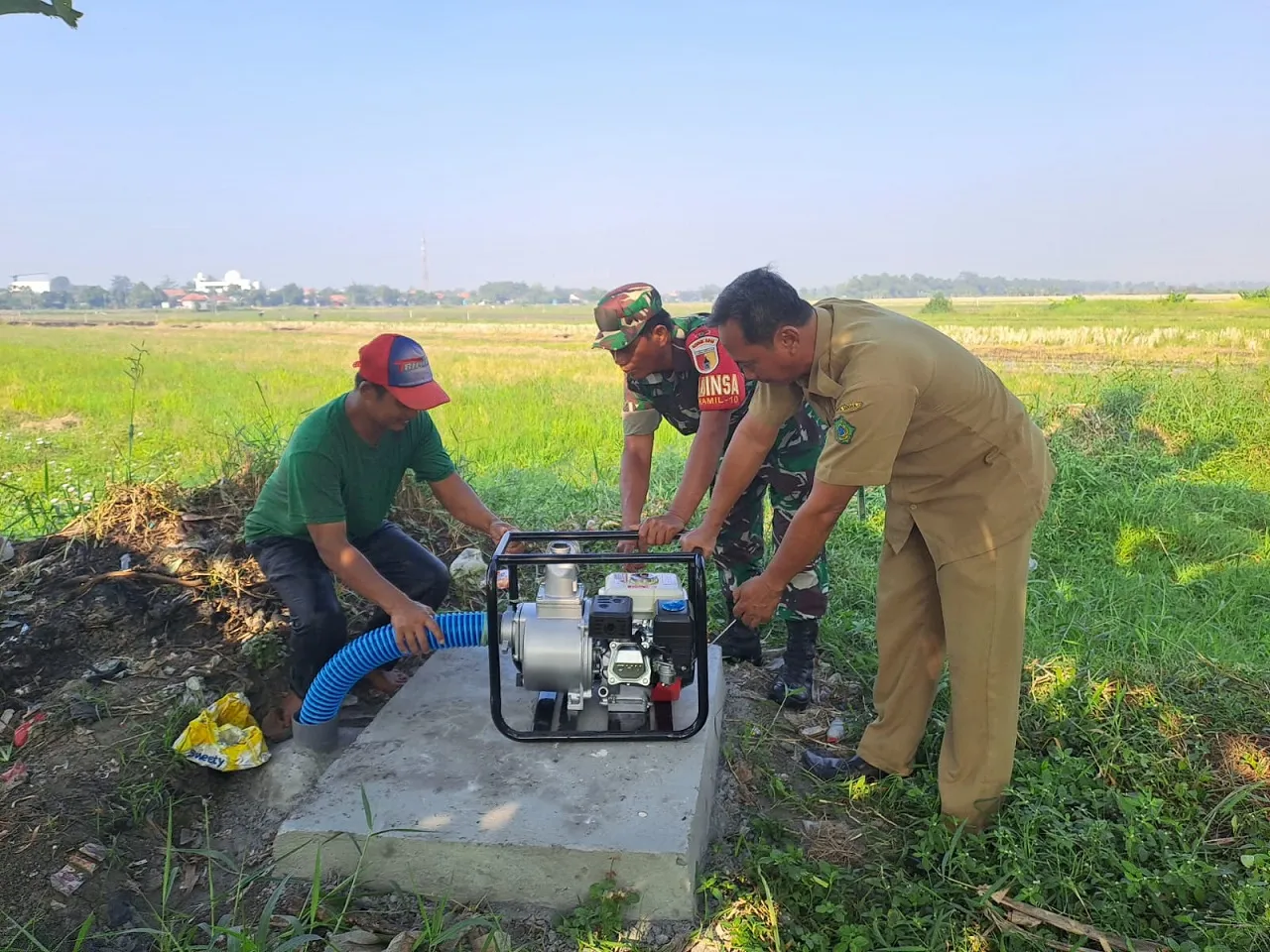 Berkat Program TMMD, Warga Desa Penambangan Nikmati Air Bersih dari Sumur Bor