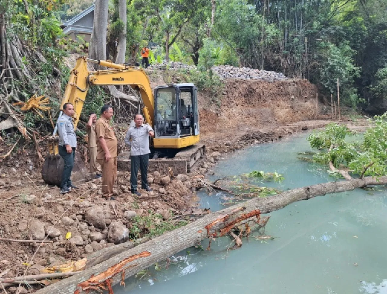 BPBD Jatim Tinjau Progres Perbaikan Infrastruktur di Magetan dan Madiun