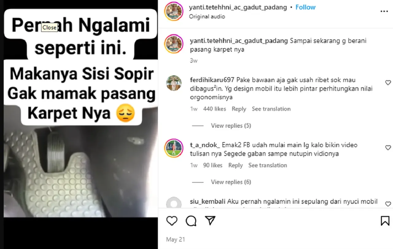 Salah Pilih dan Pasang Karpet Mobil, Berpotensi Picu Kecelakaan