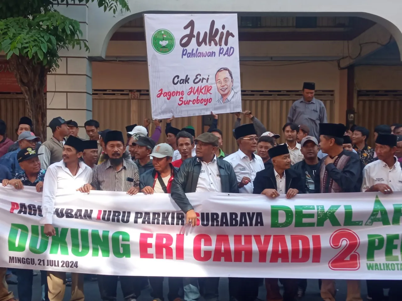 Pilwali 2024, Paguyuban Jukir Surabaya Deklarasi Dukung Eri Cahyadi