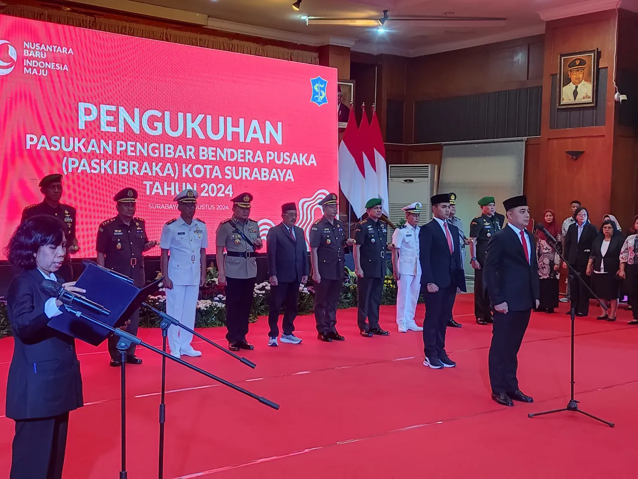 Ini Pesan Eri Cahyadi Untuk 97 Paskibraka Kota Surabaya