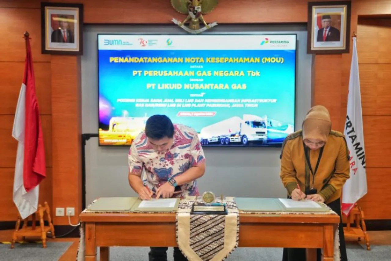 Gali Potensi Gas di Jawa Timur, PGN dan Likuid Nusantara Gas Tandatangani MOU Kerja Sama LNG