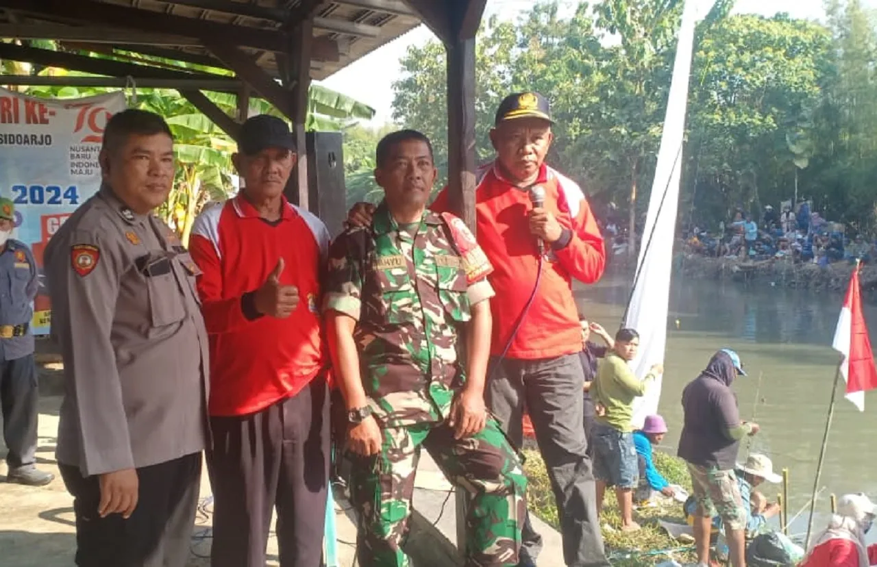 Meriahkan HUT RI ke-79, Pemdes Boro Sidoarjo Gelar Lomba Memancing