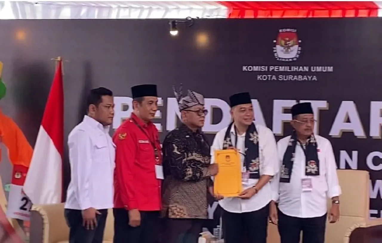 Pasangan ErJi Mantap Melaju dengan Dukungan Mayoritas Partai di Pilwali Kota Surabaya