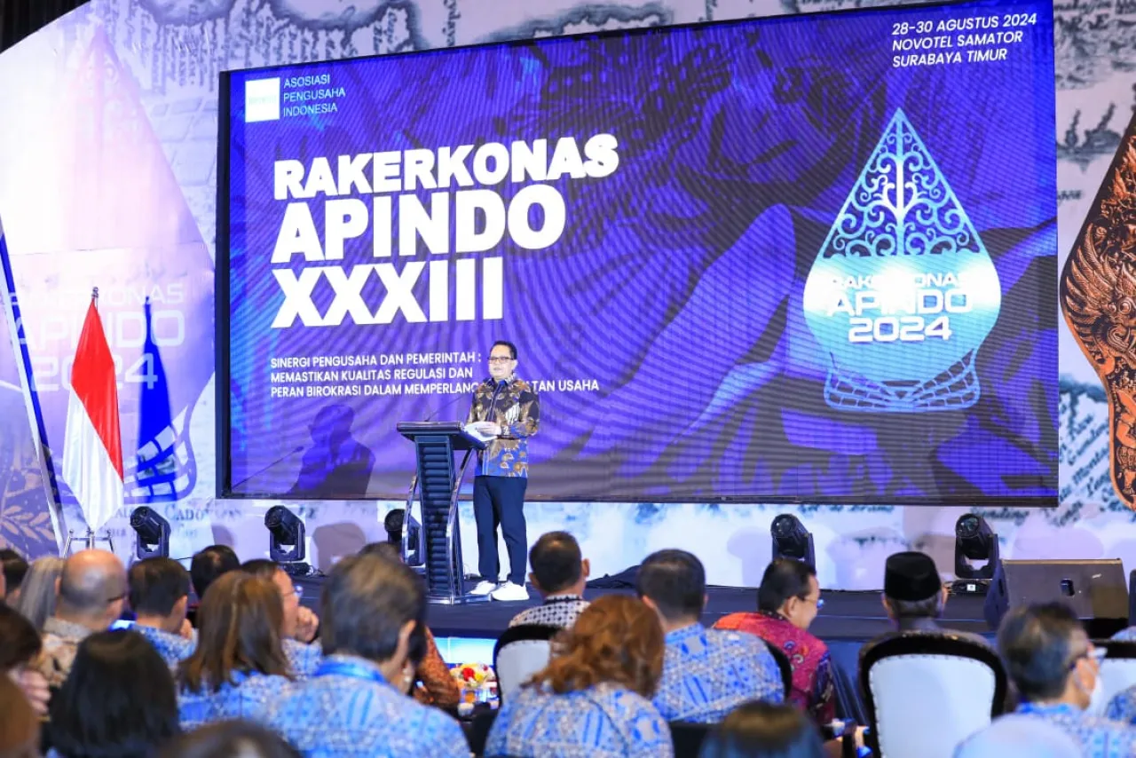 Pj Gubernur Adhy Hadiri Rakerkonas APINDO Ke-33