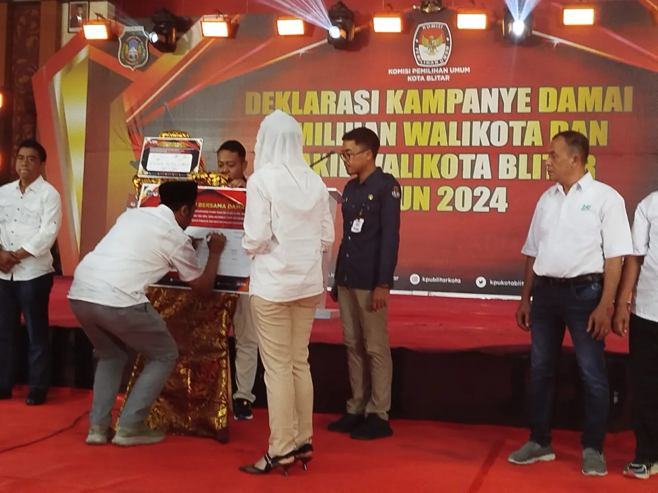 Deklarasi Kampanye Damai Pemilihan Wali Kota dan Wawali Kota Blitar Digelar di Gedung Kesenian