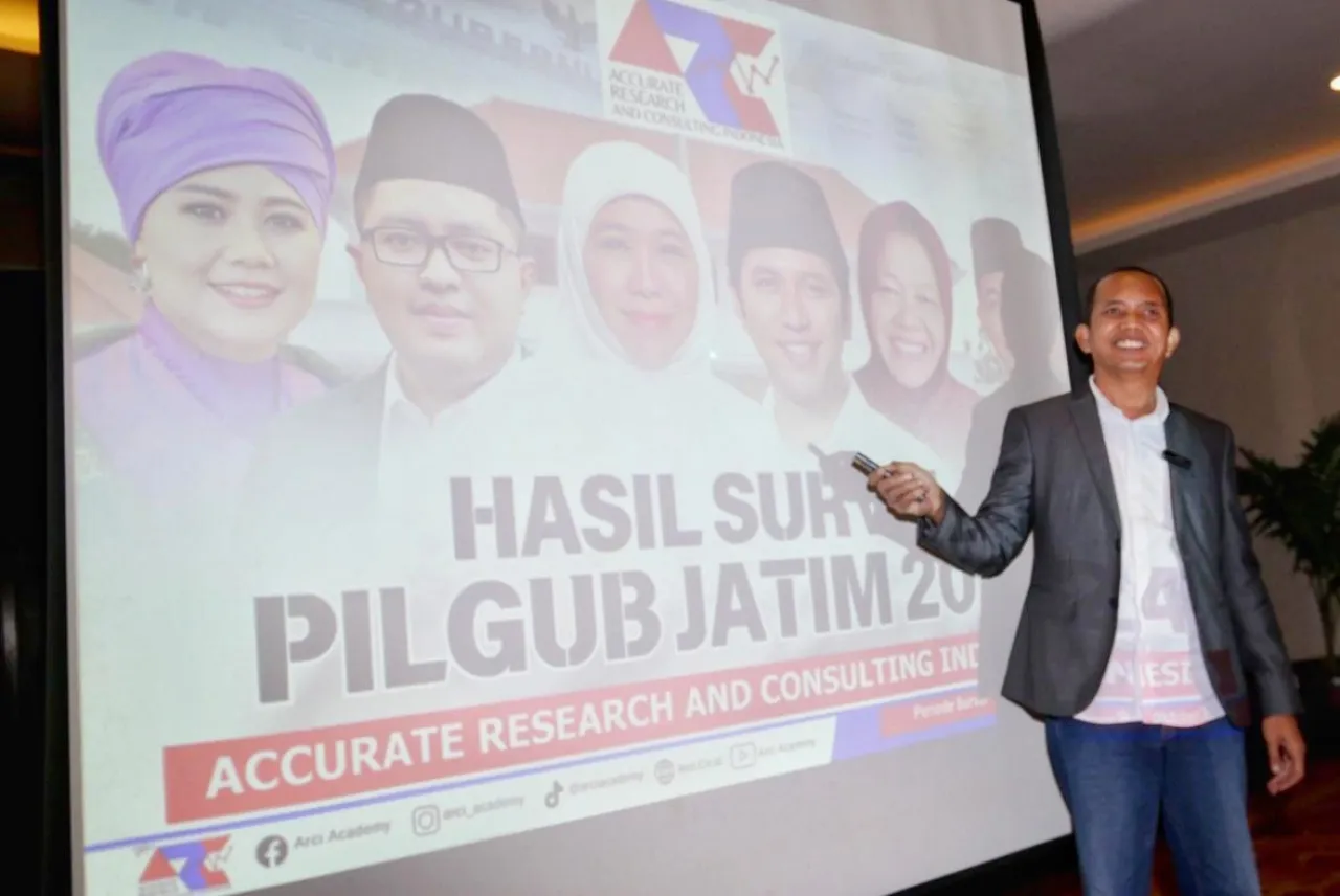 Tren Kenaikan Elektoral Khofifah-Emil di Pilgub Jatim, ARCI: Secara Matematis Sulit Dikejar