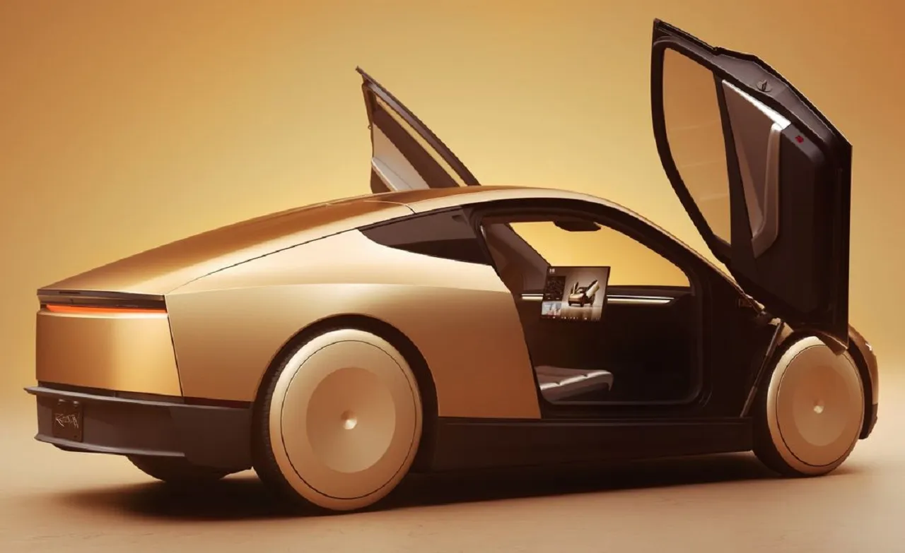 Robotaxi Cybercab Bergaya Sayap Kupu-kupu Emas, Mulai Diproduksi 2026