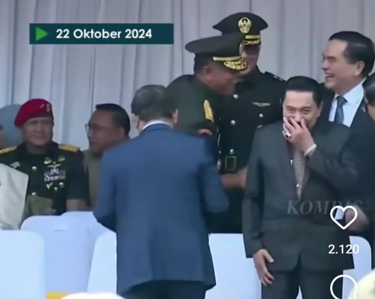 Deddy Corbuzier Dicueki Jenderal TNI AD di Acara Sertijab Menhan 