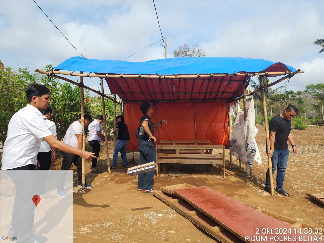 Tempat Judi Sabung Ayam Diobrak-abrik Team Reskrim Polres Blitar