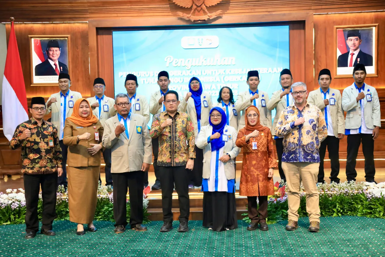 Pj. Gubernur Jatim Harap DPD Gerkatin Jadi Jembatan Pemenuhan Kebutuhan Kaum Tuna Rungu