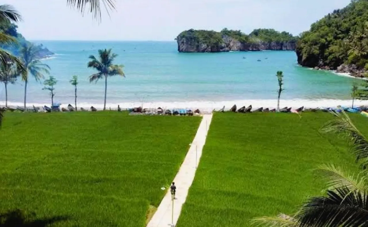 Wisata ‘Hidden Gem’ Pantai Kuyon Trenggalek, Tawarkan Hamparan Persawahan