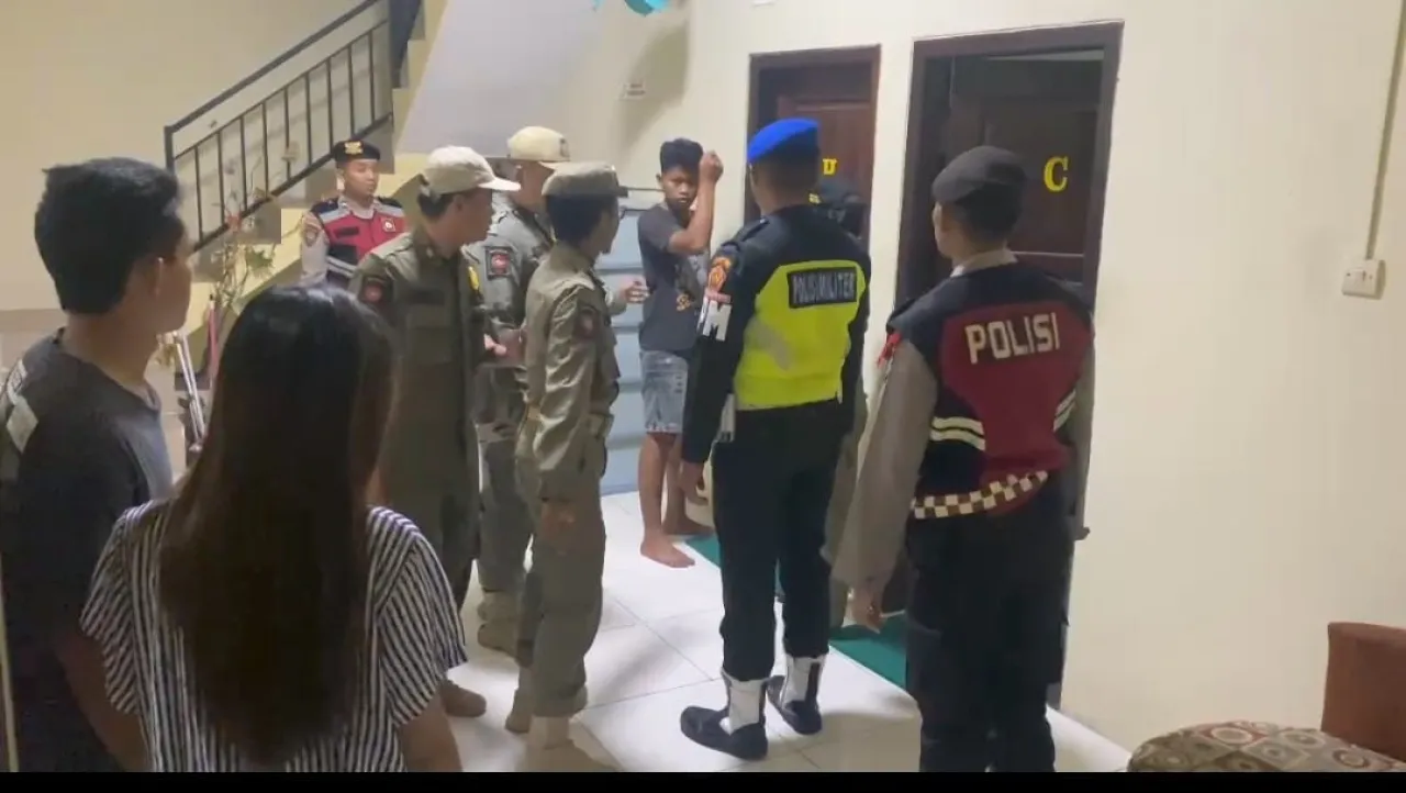 Patroli Gabungan Obok-obok Tempat Kos-kosan, Hasilnya 15 Pasang Pria dan Wanita Diamankan