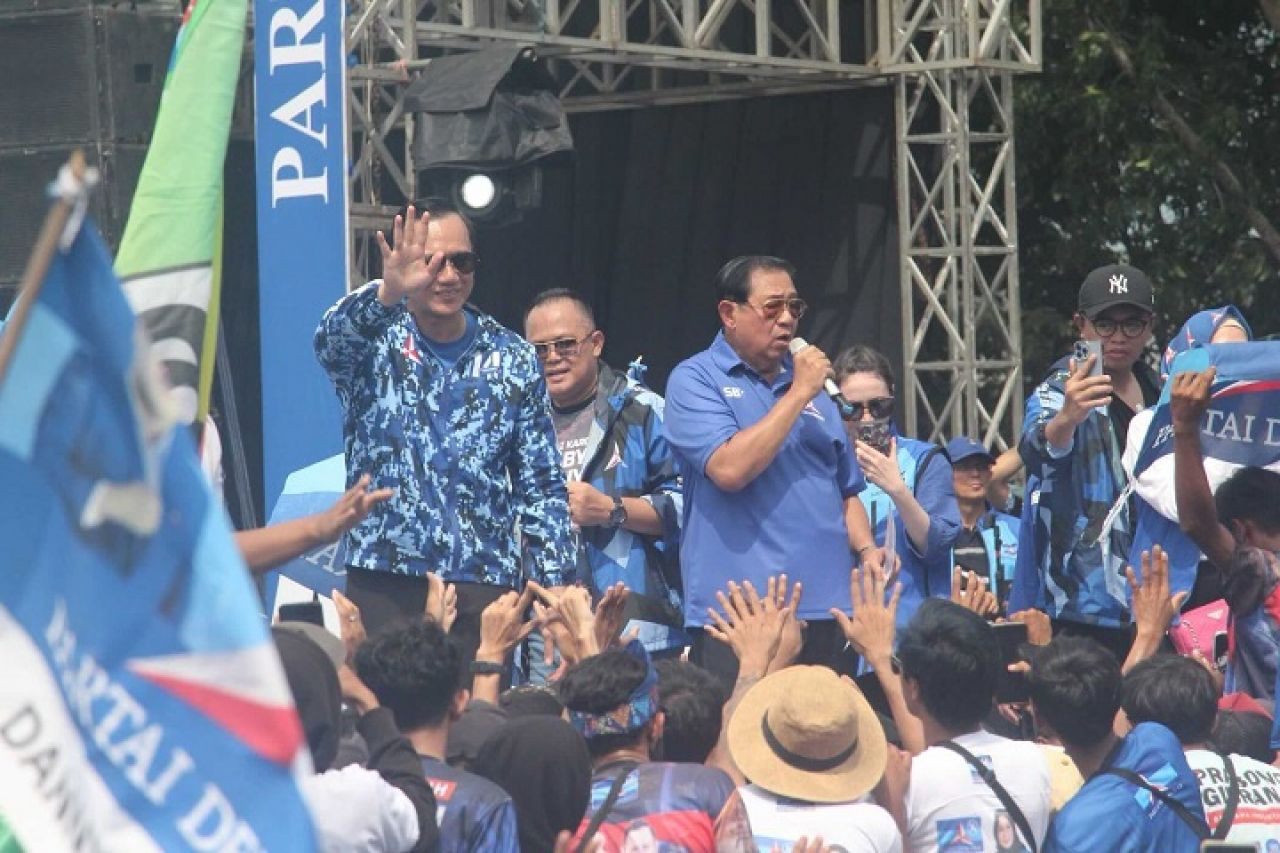 Kampanye Demokrat bersama Rakyat di Kecamatan Genteng Kabupaten Banyuwangi, Senin 29/1/2024. Foto : Riko/SP