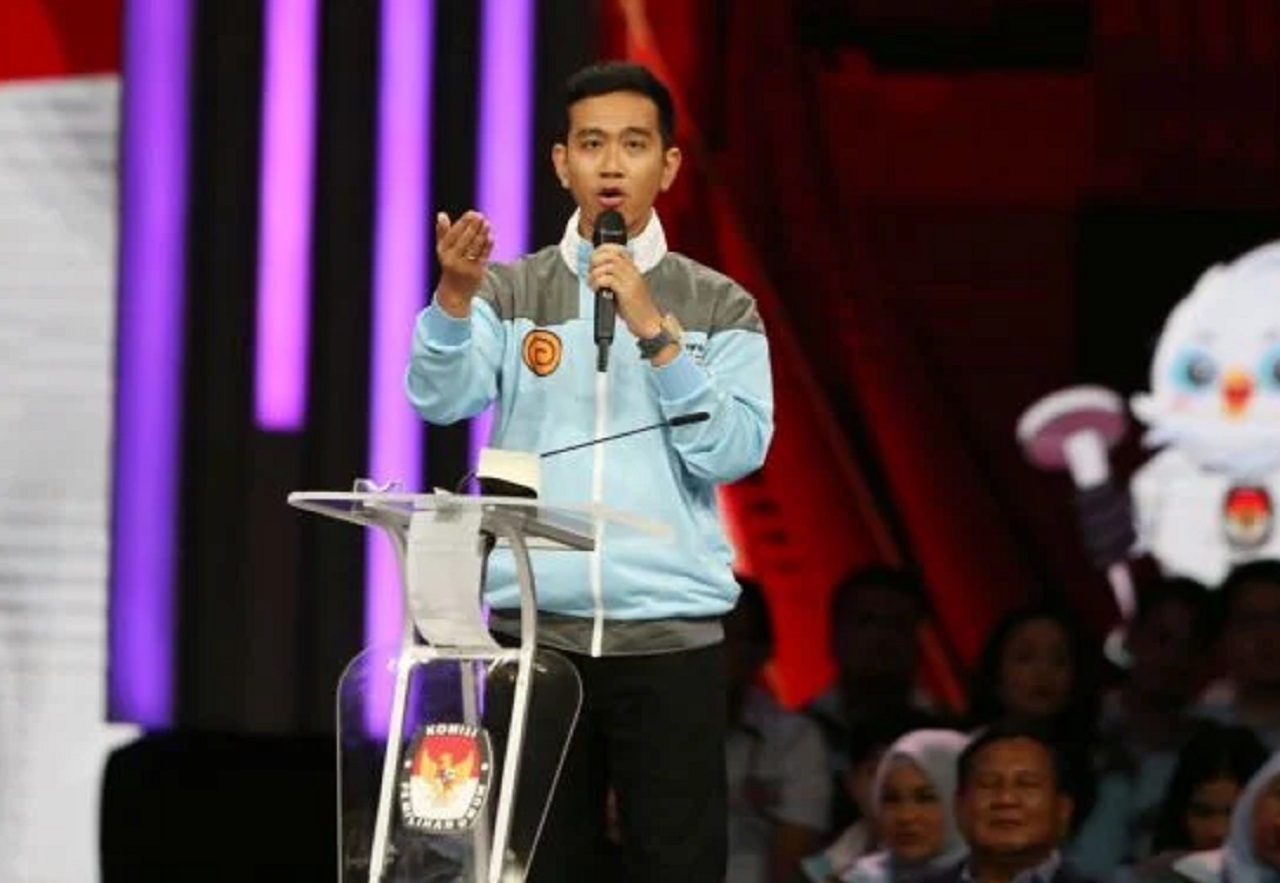 Tangkapan layar cawapres nomor urut 2, Gibran Rakabuming Raka saat debat semalam, Minggu (21/01/2024). SP/ JKT