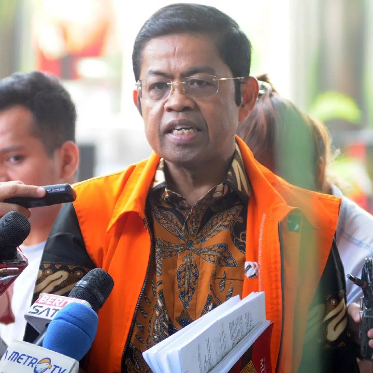 Idrus Marham saat menjadi tersangka pada 2019 lalu oleh KPK.