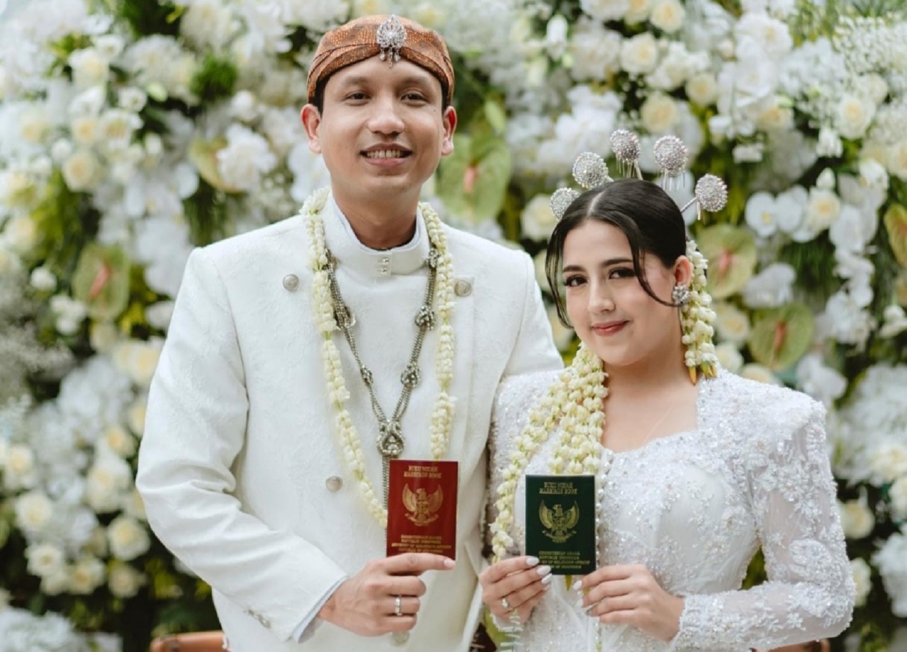 Nessie Judge menikah-Hari ini sang YouTuber resmi menikah. SP/ Instagram @The Bride Story