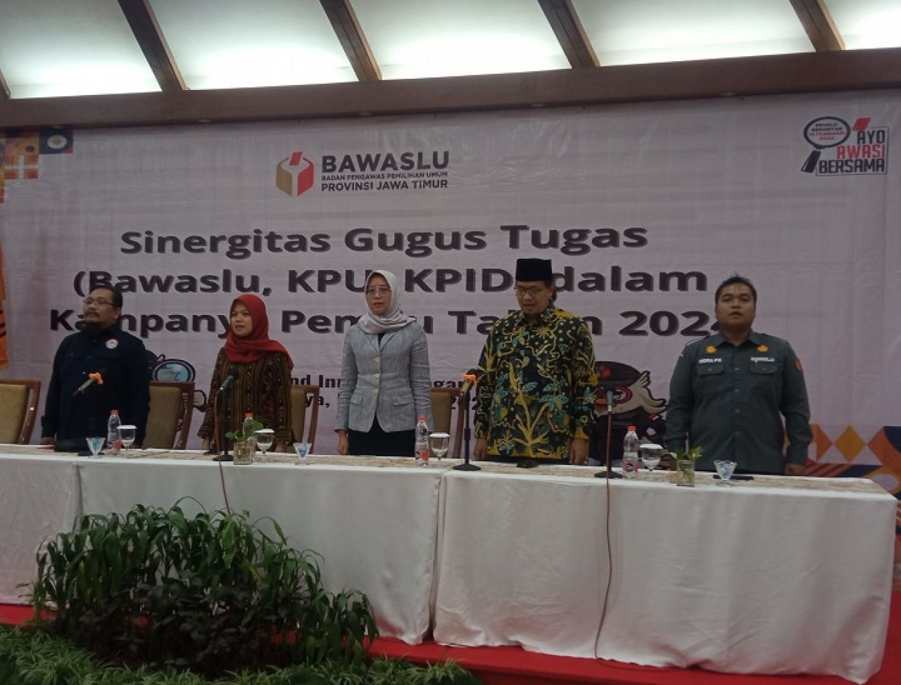 Bawaslu Jatim ingatkan pelanggaran kampanye di masa tenang bisa ke sanksi. SP/Aini