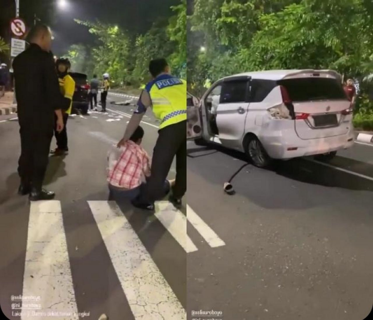 Kejadian tabrak lari yang diduga dilakukan oknum jaksa dari Kejaksaan Negeri Tanjung Perak pada Rabu dinihari, viral di media sosial.