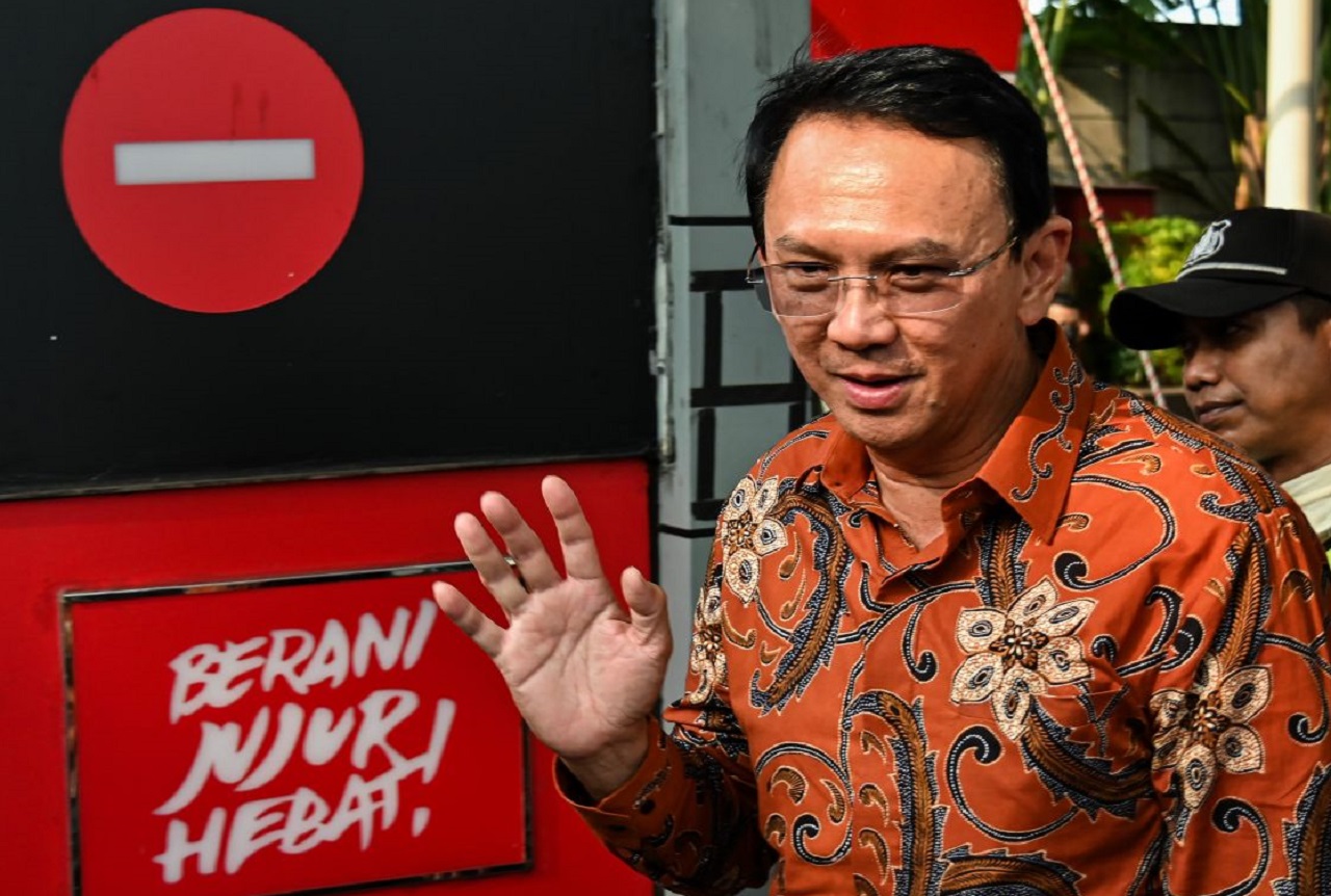 Basuki Tjahaja Purnama atau Ahok mengundurkan diri dari jabatannya Komisaris Utama PT Pertamina. Foto: Antara/ Sulthony Hasanuddin