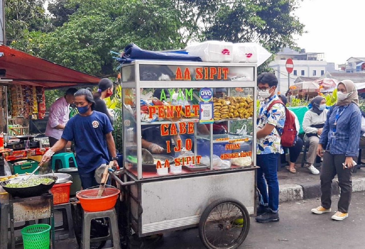 Ilustrasi penjual PKL makanan di pinggir jalan. SP/ site news 