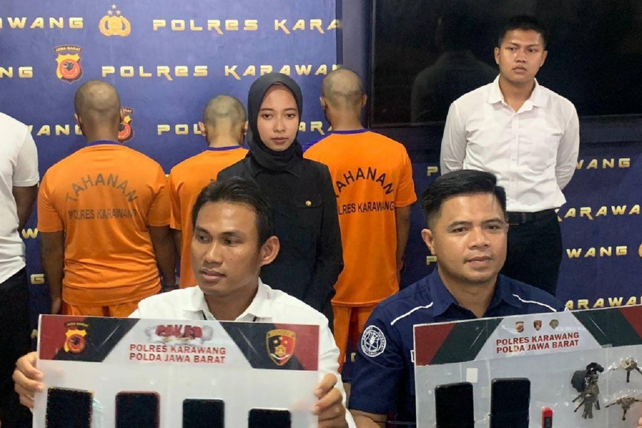 Pelaku penganiayaan terhadap seorang pria di Kabupaten Karawang, Senin (25/03/2024). SP/ Dok. Istimewa