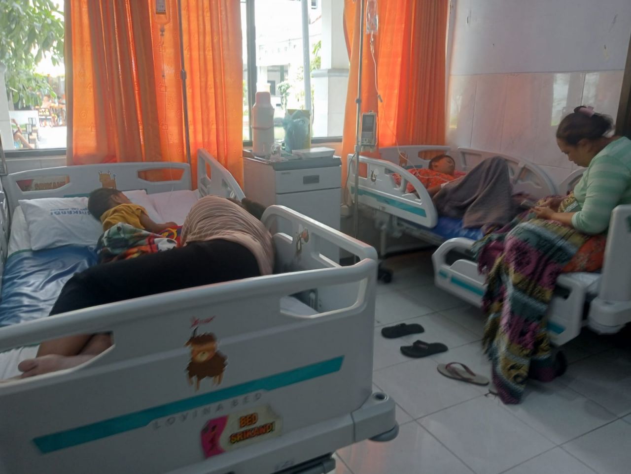 Pasien DBD yang dirawat di RSUD Jombang. SP/Istimewa