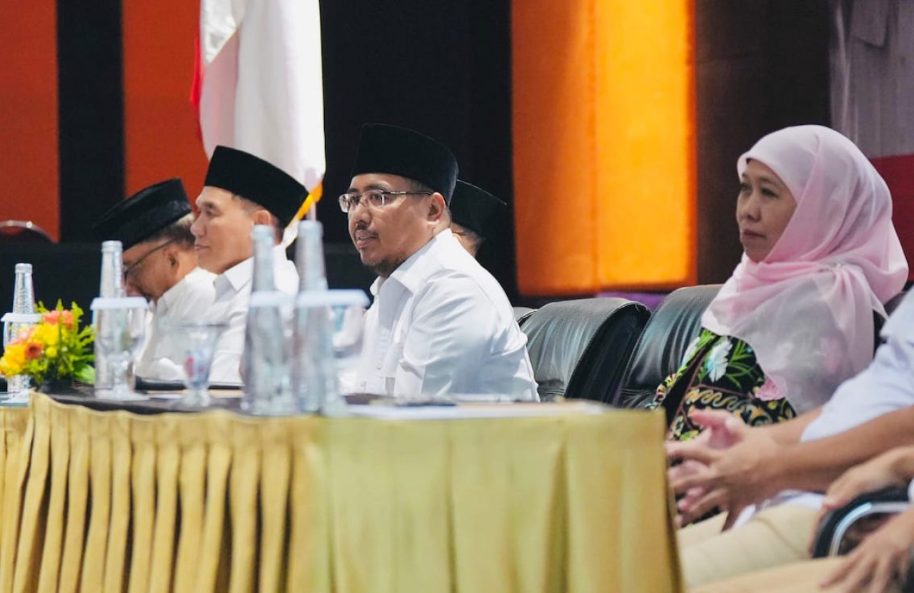 Ketua Gerindra Jatim Anwar Sadad dan Khofifah Indar Parawansa, Sabtu 16/3/2024.