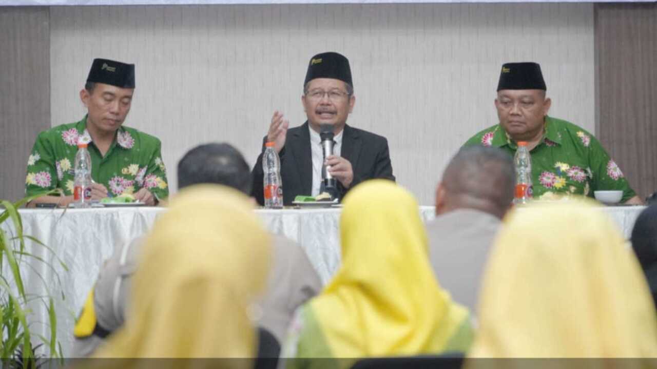 Pj Bupati Pasuruan Adriyanto dalam forum perangkat daerah dinas perhubungan. SP/ HIKMAH