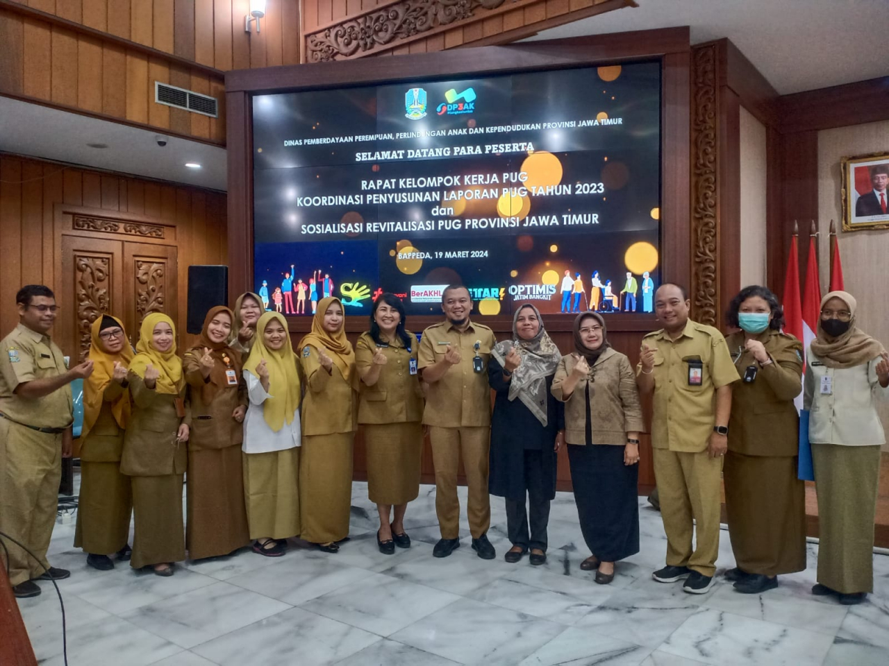 Usai Rapat Koordinasi (Rakor) Strategi Pengrusutamaan Gender (PUG). SP/JAKA