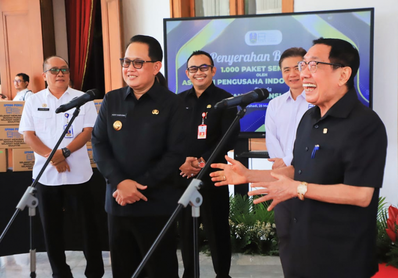 Ketua APINDO Jawa Timur, Alim Markus beri Warning Pengusaha untuk carikan THR tepat waktu. SP/Aini