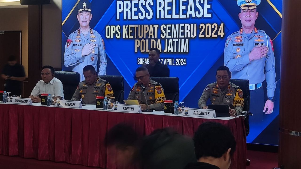 Polda Jatim mencatat adanya penurunan angka kecelakaan lalu lintas (laka lantas) selama Operasi Ketupat Semeru 2024. SP/Aini