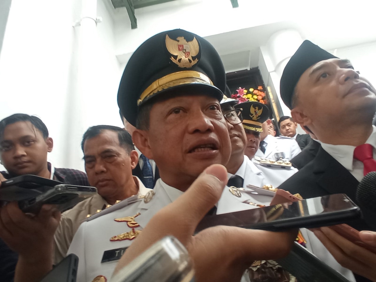 Menteri Dalam Negeri (Mendagri) RI, Tito Karnavian saat menghadiri peringatan Hari Otonomi Daerah (Otoda) ke XXXVIII di Surabaya. SP/ AINI