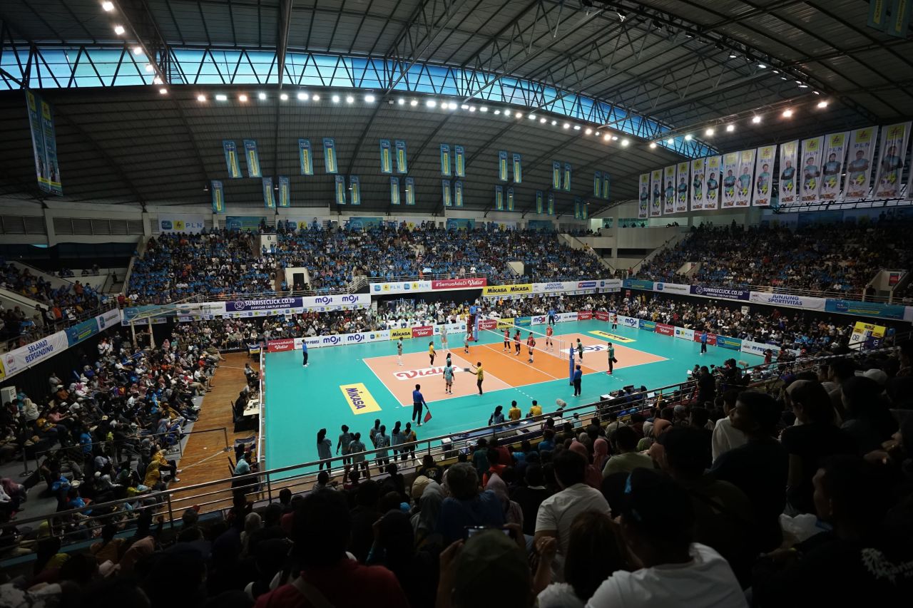 Pertandingan PLN Mobile Proliga dipenuhi penonton. Foto/Humas PLN