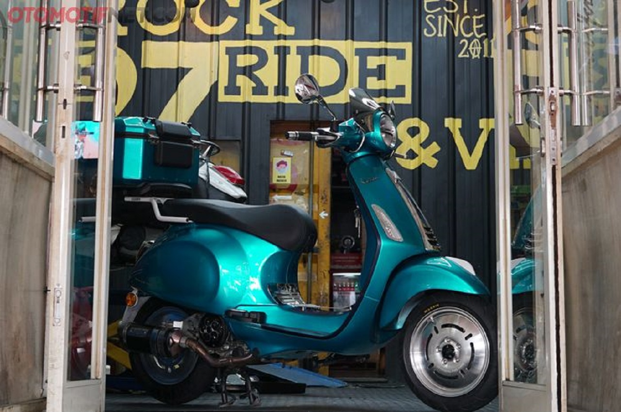 Salah satu modifikasi warna pentone yang akan jadi tren Vespa modern 2024. SP/ Scooter VIP