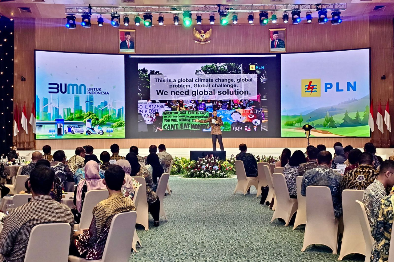 Direktur Utama PLN, Darmawan Prasodjo menjelaskan dalam memitigasi perubahan iklim, PLN tidak mampu melakukannya dalam suasana kesendirian, melainkan dengan kolaborasi. Foto/Humas PLN