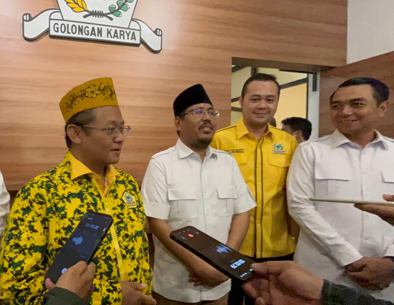 Ketua DPD Partai Gerindra Jatim Anwar Sadad mengaku siap berkoalisi dengan Golkar di Pilwali Surabaya 2024, Selasa (14/05/2024). SP/ RIKO